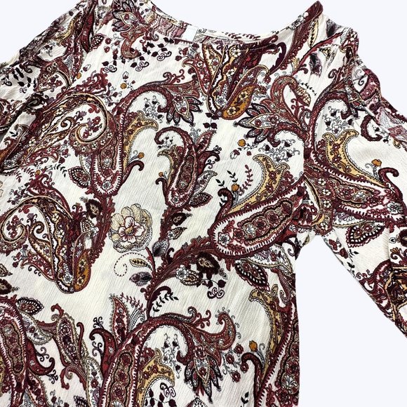 Red Lolly Blouse‎ Open Sleeve With Tie Detail Size Medium - Picture 3 of 8